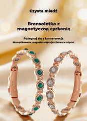 ✨Stylowa, luksusowa bransoletka magnetyczna ze stopu, bransoletka magnetyczna z czystej miedzi i cyrkonii sześciennej