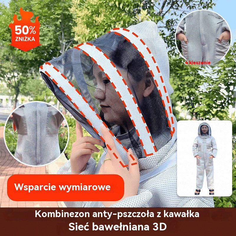 🔥【Oferta ograniczona czasowo】🐝Jednoczęściowy kombinezon 3D z bawełnianej siatki