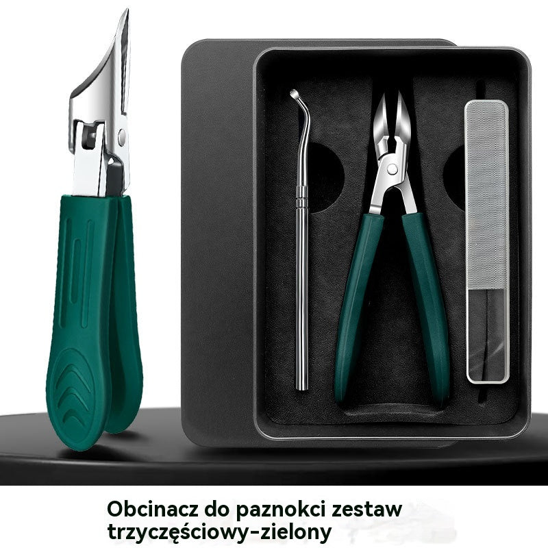 🔥Promocja – Rabat do 50%!🔥【Zestaw 3 sztuk】Obcinacz do paznokci z zabezpieczeniem przed rozpryskiwaniem i krawędzią ściętą pod kątem 25°