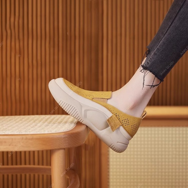 【35-40】Letnie ażurowe buty na koturnie lekkie wygodne