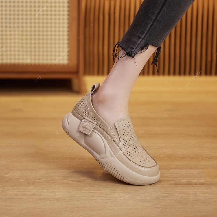 【35-40】Letnie ażurowe buty na koturnie lekkie wygodne
