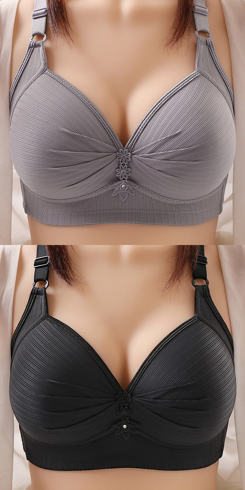 【Promocja】🔥【Kup jeden, a drugi dostaniesz gratis】🔥【40 kg-120 kg】🥰🥰🥰【M-6XL】Wygodny biustonosz w dużym rozmiarze