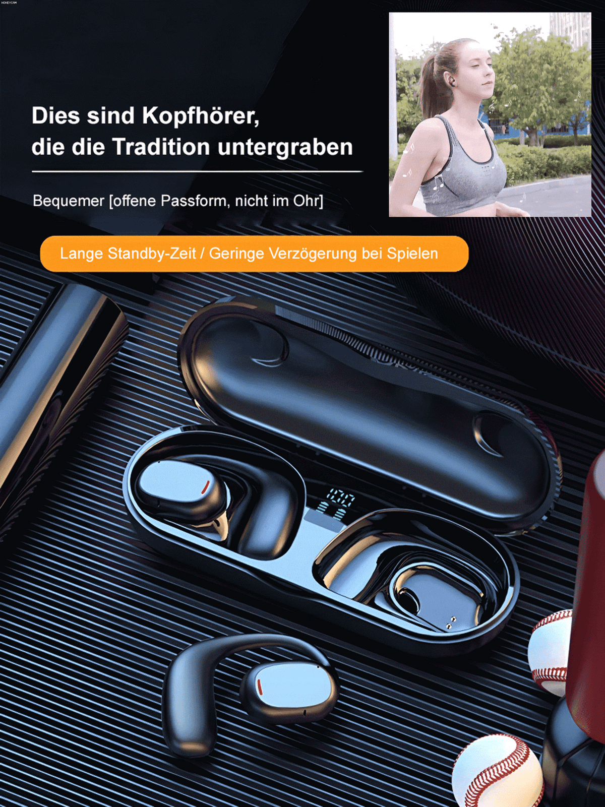 🎧🎧Bezprzewodowy zestaw słuchawkowy Bluetooth z redukcją szumów, może być używany przez miesiąc na jednym ładowaniu.