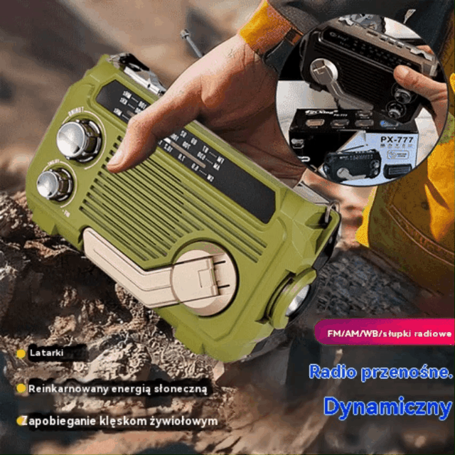 👍Oferta w połowie ceny📻Przenośne wielofunkcyjne radio AM i latarka