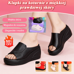 👡【5,5 cm obcas】 miękka podeszwa sandały na koturnie dla kobiet