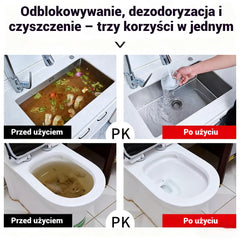 🛁💦【Kup 1, a 1 dostaniesz gratis】🌟Środek do czyszczenia zlewów i odpływów: Gęsta piana z ekstraktów i rozkładających się enzymów.