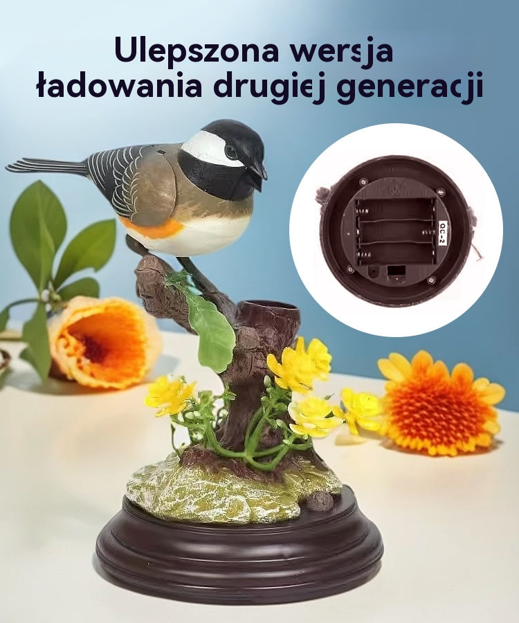 🦜🐦【Oferta ograniczona czasowo】Symulacja sterowana głosem, kreatywne, urocze ozdoby ptaków sterowane głosem, dekoracyjne ozdoby na biurko