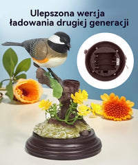 🦜🐦【Oferta ograniczona czasowo】Symulacja sterowana głosem, kreatywne, urocze ozdoby ptaków sterowane głosem, dekoracyjne ozdoby na biurko