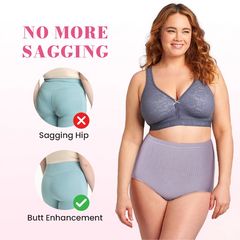 【Kup4 i otrzymaj 4 gratis】Damska bielizna plus size, wodoodporna, antybakteryjna, z wysokim stanem