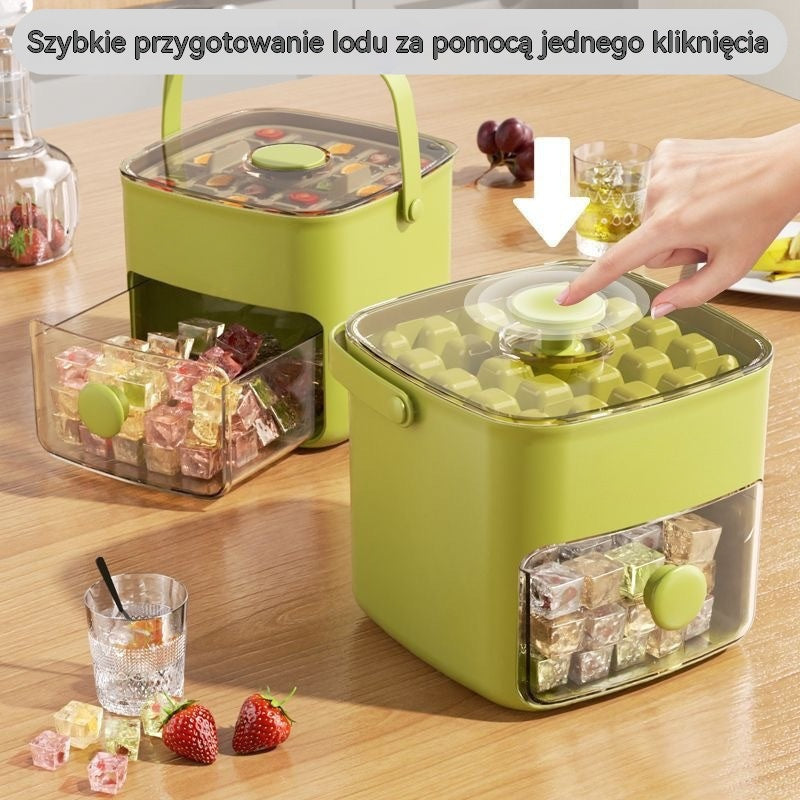💞 Sprzedaż przekroczyła 50 000 sztuk! 💥🥤🧊 50% zniżki! Pojemnik do robienia i przechowywania lodu: jednorazowo wytwarza 48 kostek, szczelna pokrywka. Możliwość piętrowania – oszczędność miejsca. W zestawie łopatka i szczypce do lodu 🏖️✅