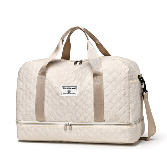 40%off 🔥Elegancka torba podróżna o dużej pojemności z oddzielnymi przegrodami na rzeczy suche i mokre, idealna na jogę i fitness.