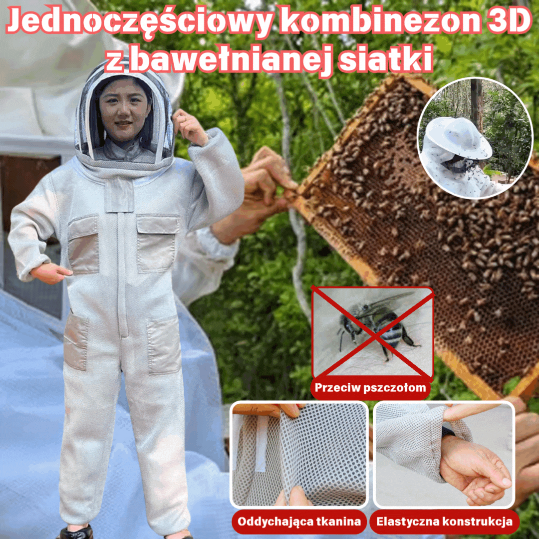 🔥【Oferta ograniczona czasowo】🐝Jednoczęściowy kombinezon 3D z bawełnianej siatki