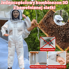 🔥【Oferta ograniczona czasowo】🐝Jednoczęściowy kombinezon 3D z bawełnianej siatki