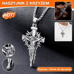 🔥Naszyjnik z krzyżem i aureolą z cierni