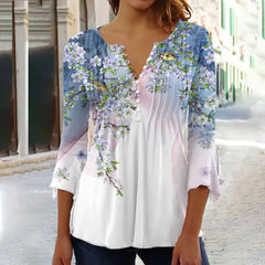 😍【Oferta ograniczona czasowo】Stylowa damska koszulka z dekoltem w serek [S-5XL]