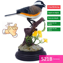 🦜🐦【Oferta ograniczona czasowo】Symulacja sterowana głosem, kreatywne, urocze ozdoby ptaków sterowane głosem, dekoracyjne ozdoby na biurko