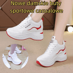 👟Nowe skórzane buty sportowe z grubą podeszwą i wysokim stanem