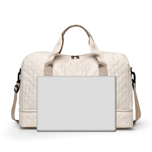 40%off 🔥Elegancka torba podróżna o dużej pojemności z oddzielnymi przegrodami na rzeczy suche i mokre, idealna na jogę i fitness.