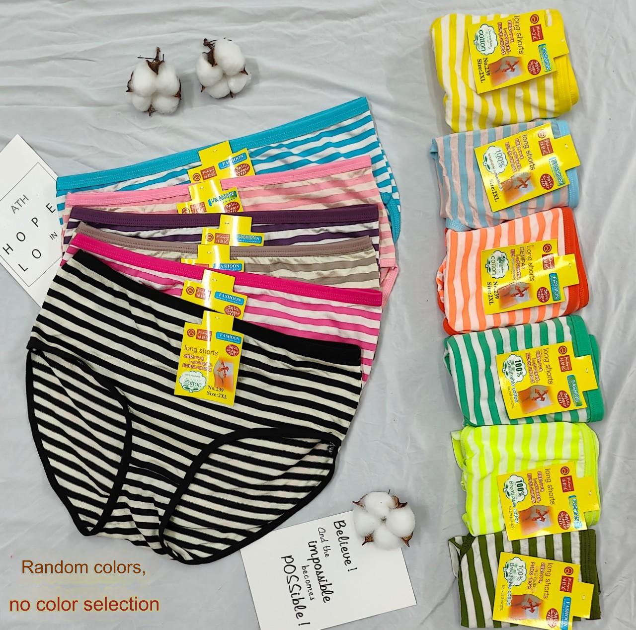 💥49% OFF【12 sztuk】Nowa bawełniana bielizna w paski z wysokim stanem dla osób w średnim i starszym wieku